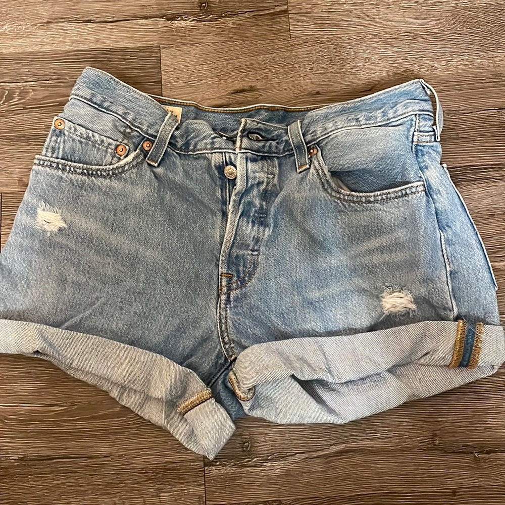Levi Strauss mom denim shorts
